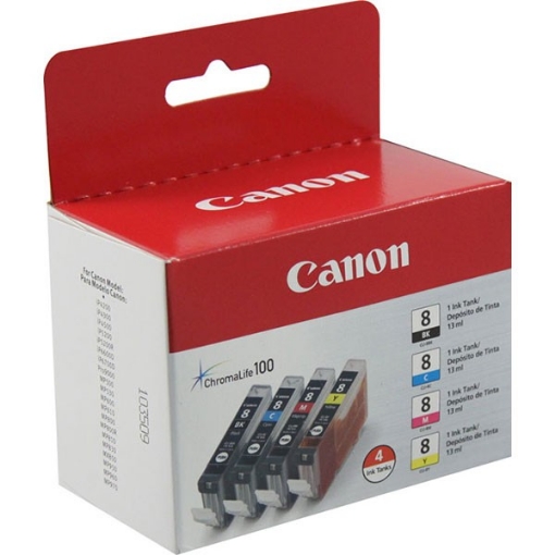 Picture of Canon 0620B010 (CLI-8) OEM 4 Colors Ink Tank