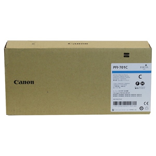 Picture of Canon 0901B001 (PFI-701C) OEM Cyan Inkjet Cartridge