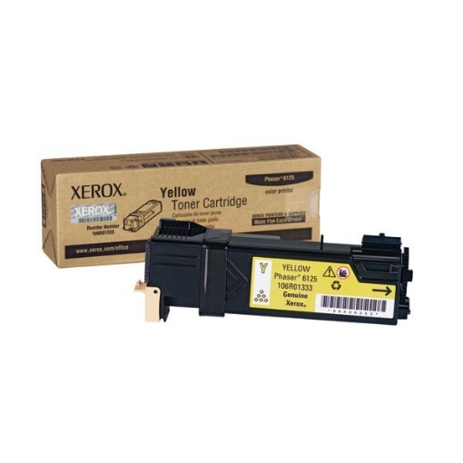 Picture of Xerox 106R01333 (106R1333) OEM Yellow Toner Cartridge