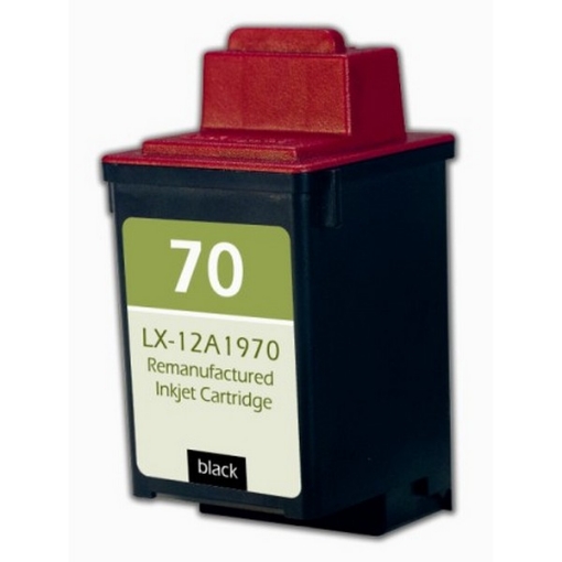 Picture of Remanufactured 12A1970 (Lexmark #70) Lexmark Black Inkjet Cartridge