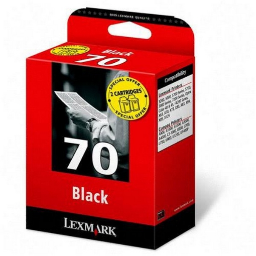 Picture of Lexmark 12A1970 (Lexmark #70) OEM Black Inkjet Cartridge