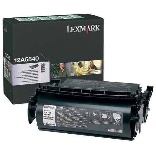 Picture of Lexmark 12A5840 OEM Black Toner Cartridge