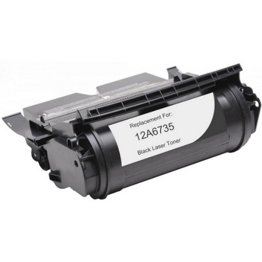 Picture of MICR 12A6735 Compatible Lexmark Black Toner Cartridge