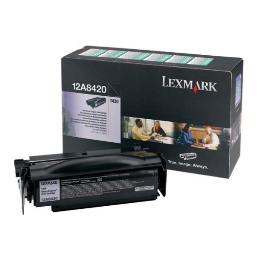 Picture of Lexmark 12A8420 OEM Black Toner Cartridge