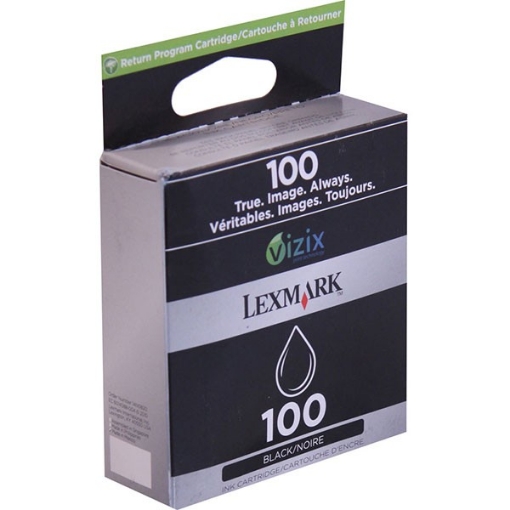 Picture of Lexmark 14N0820 (Lexmark #100) OEM Black Ink Cartridge