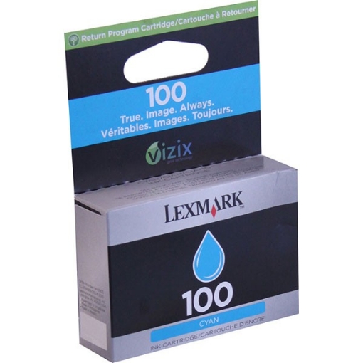 Picture of Lexmark 14N0900 (Lexmark #100C) OEM Cyan Ink Cartridge