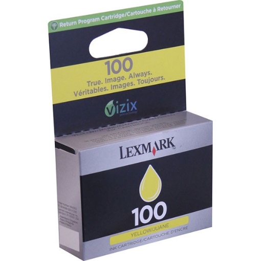 Picture of Lexmark 14N0902 (Lexmark #100Y) OEM Yellow Ink Cartridge