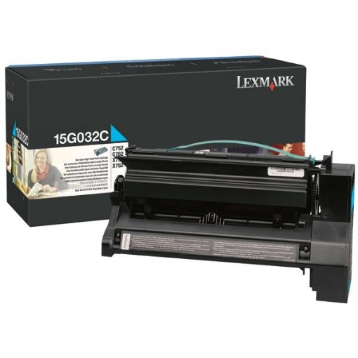 Picture of Lexmark 15G032C OEM Cyan Print Cartridge