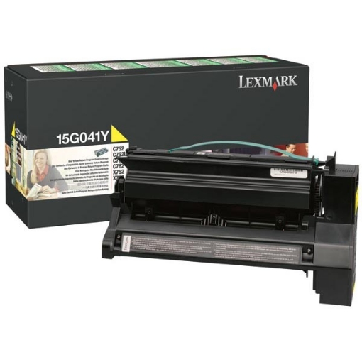 Picture of Lexmark 15G041Y OEM Yellow Print Cartridge