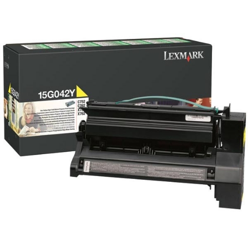 Picture of Lexmark 15G042Y OEM Yellow Toner Cartridge