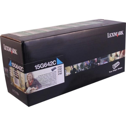 Picture of Lexmark 15G642C OEM High Yield Cyan Toner