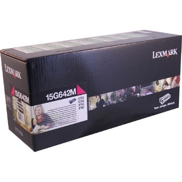 Show details for Lexmark 15G642M OEM High Yield Magenta Toner Picture of Lexmark 15G642M OEM High Yield Magenta Toner