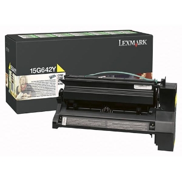 Show details for Lexmark 15G642Y OEM High Yield Yellow Toner Picture of Lexmark 15G642Y OEM High Yield Yellow Toner