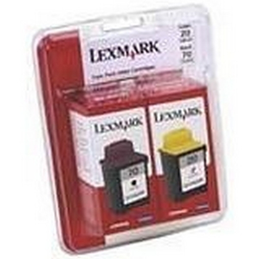 Picture of Lexmark 15M2328 (Lexmark #20) OEM Black Ink Cartridge (2 pk)