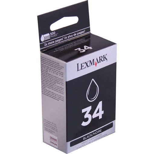 Picture of Lexmark 18C0034 (Lexmark #34) OEM Black Inkjet Cartridge