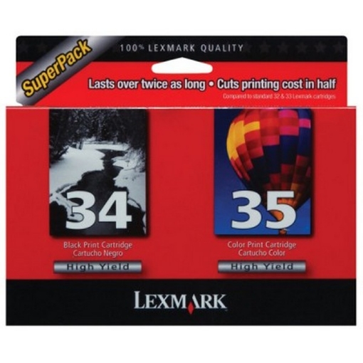 Picture of Lexmark 18C0535 (Lexmark #34) OEM Black / Color Inkjet Cartridge (Combo Pack)