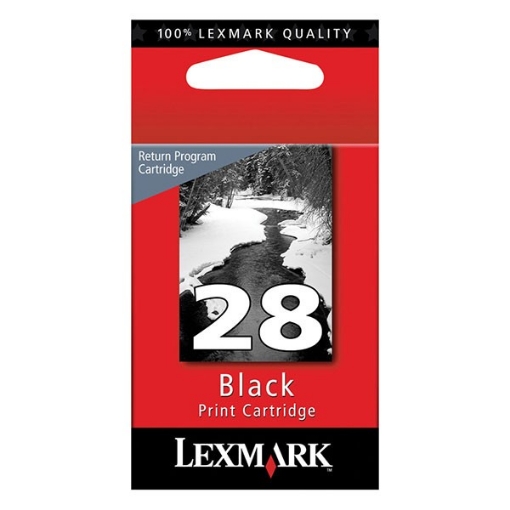 Picture of Lexmark 18C1428 (Lexmark #28) OEM Black Inkjet Cartridge