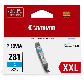 Show details for Canon 1980C001 (CLI-281XXLC) Super High Yield Cyan Ink Tank (820 Yield) Picture of Canon 1980C001 (CLI-281XXLC) Super High Yield Cyan Ink Tank (820 Yield)