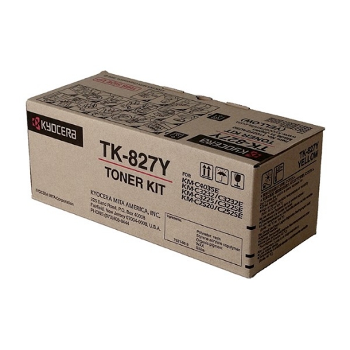 Picture of Kyocera Mita 1T02FZAUS0 (TK-827Y) Yellow Toner Cartridge (7000 Yield)