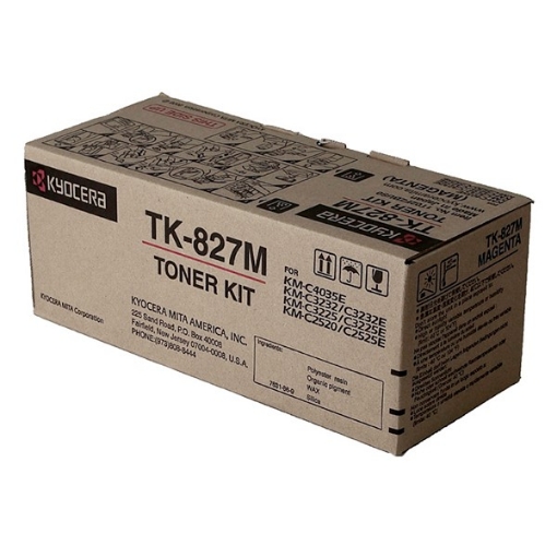 Picture of Kyocera Mita 1T02FZBUS0 (TK-827M) Magenta Toner Cartridge (7000 Yield)