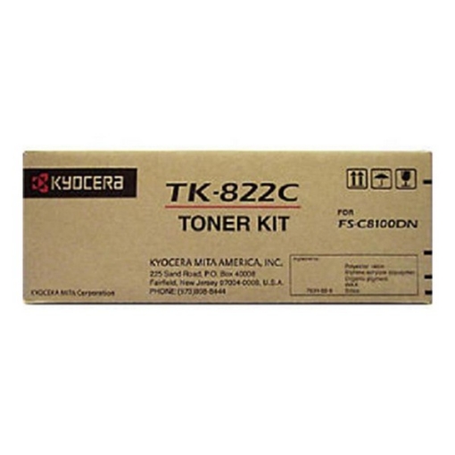 Picture of Kyocera Mita 1T02HPCUS0 (TK-822C) OEM Cyan Toner Cartridge