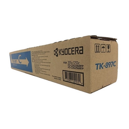 Picture of Kyocera Mita 1T02K0CUS0 (TK-897C) OEM Cyan Toner Cartridge