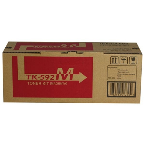 Picture of Kyocera Mita 1T02KVBUS0 (TK-592M) OEM Magenta Toner Cartridge