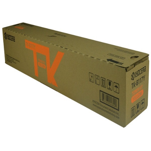 Picture of Kyocera Mita 1T02P3AUS0 (TK8117Y) OEM Yellow Toner Cartridge