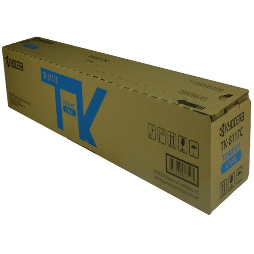 Picture of Kyocera Mita 1T02P3CUS0 (TK8117C) OEM Cyan Toner Cartridge