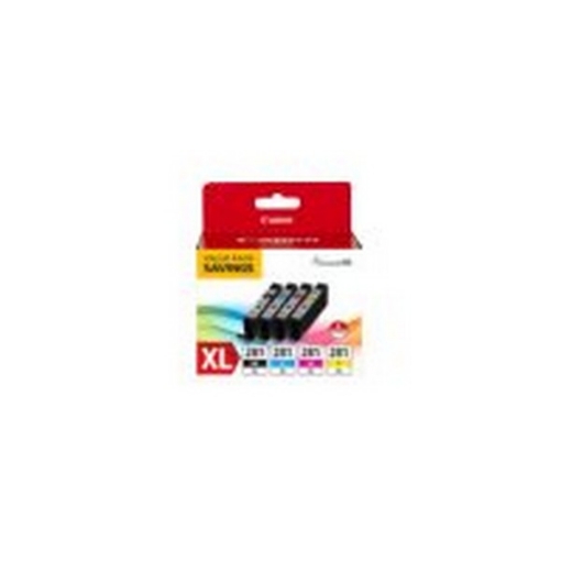 Picture of Canon 2037C005 (CLI-281) Black, Cyan, Magenta, Yellow Ink Cartridges (4 pack)