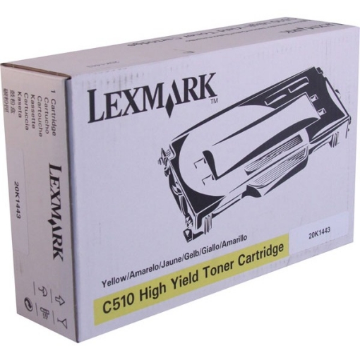 Picture of Lexmark 20K1443 OEM High Yield Yellow Toner Printer Cartridge