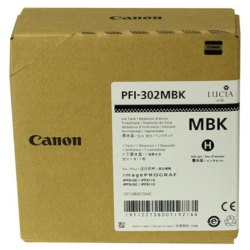 Picture of Canon 2215B001AA (PFI-302MBK) OEM Matte Black Inkjet Cartridge