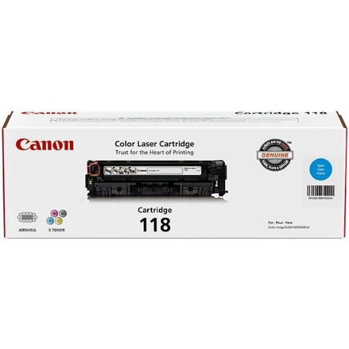 Picture of Canon 2661B001AA (Canon 118) OEM Cyan Laser Toner Cartridge