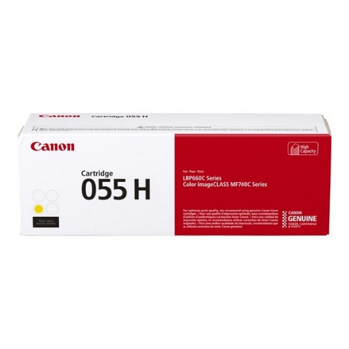 Picture of Canon 3017C001 (Canon 055HY, CRG-055H) High Yield Yellow Toner Cartridge (5900 Yield)