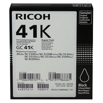 Show details for Ricoh 405761 Black Inkjet Cartridge (2500 Yield) Picture of Ricoh 405761 Black Inkjet Cartridge (2500 Yield)