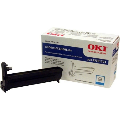 Picture of Okidata 43381703 Cyan Drum Cartridge (20000 Yield)