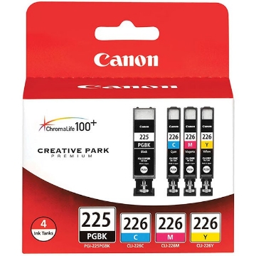 Show details for Canon 4530B008, 4547B001, 4548B001, 4549B001, 4530B001 (PGI-225, CLI-226) Black, Cyan, Magenta, Yellow Ink Tanks (4 pack) Picture of Canon 4530B008, 4547B001, 4548B001, 4549B001, 4530B001 (PGI-225, CLI-226) Black, Cyan, Magenta, Yellow Ink Tanks (4 pack)