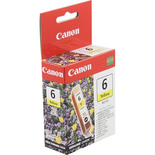 Picture of Canon 4708A003 (BCI-6Y) OEM Yellow Inkjet Cartridge