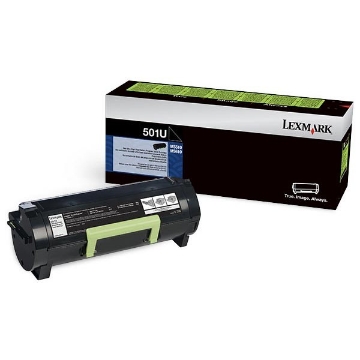 Show details for Lexmark 50F1U00 (Lexmark #501U) Ultra High Yield Black Toner Cartridge (20000 Yield) Picture of Lexmark 50F1U00 (Lexmark #501U) Ultra High Yield Black Toner Cartridge (20000 Yield)