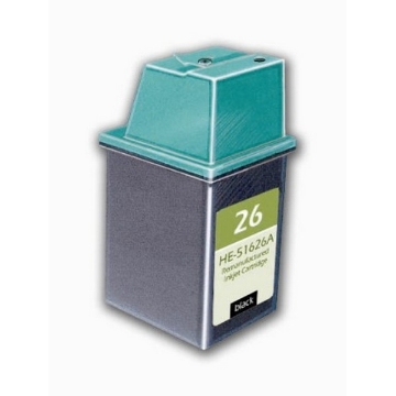 Show details for Remanufactured 51626A (HP 26) HP Black Inkjet Cartridge Picture of Remanufactured 51626A (HP 26) HP Black Inkjet Cartridge