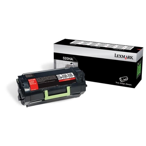 Picture of Lexmark 52D0HA0 (Lexmark #520HA) OEM High Yield Black Toner