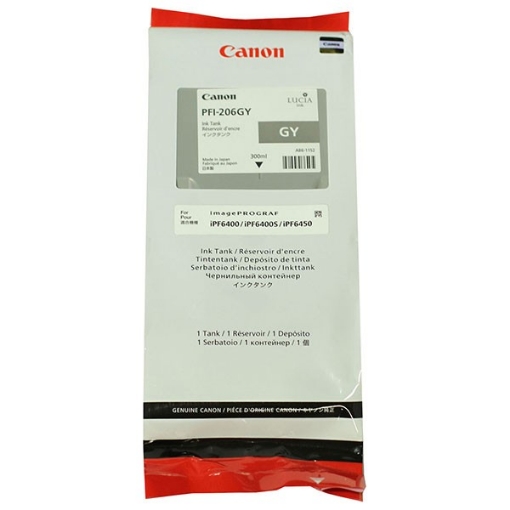 Picture of Canon 5312B001 (PFI-206GY) OEM Gray Ink Cartridge