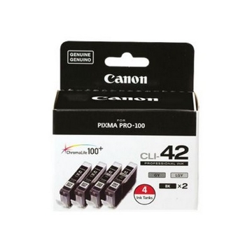 Show details for Canon 6384B008 (CLI-42) 2 Black, Light Gray, Gray Inkjet Cartridges (4 pack) Picture of Canon 6384B008 (CLI-42) 2 Black, Light Gray, Gray Inkjet Cartridges (4 pack)
