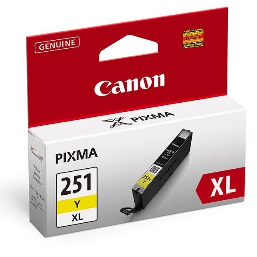 Picture of Canon 6451B001 (CLI-251XLY) Yellow Inkjet Cartridge (685 Yield)