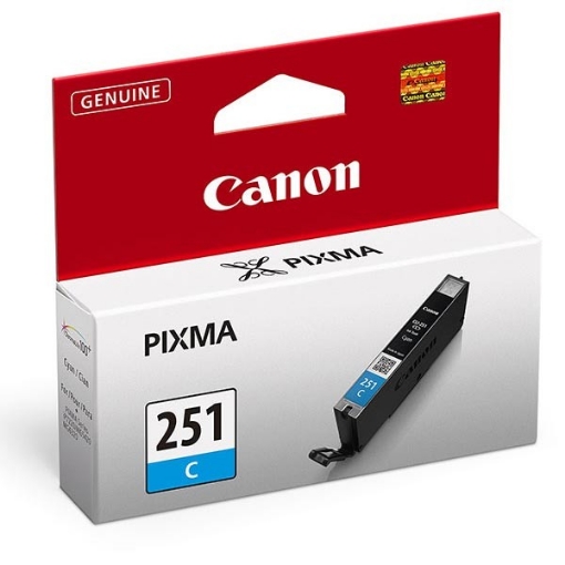 Picture of Canon 6514B001 (CLI-251C) High Yield Cyan Inkjet Cartridge (400 Yield)