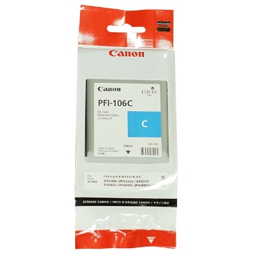 Show details for Canon 6622B001AA (PFI-106C) OEM Cyan Inkjet Cartridge Picture of Canon 6622B001AA (PFI-106C) OEM Cyan Inkjet Cartridge