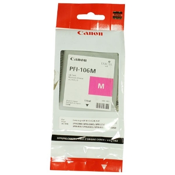 Show details for Canon 6623B001AA (PFI-106M) OEM Magenta Inkjet Cartridge Picture of Canon 6623B001AA (PFI-106M) OEM Magenta Inkjet Cartridge