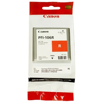 Show details for Canon 6627B001AA (PFI-106R) OEM Red Inkjet Cartridge Picture of Canon 6627B001AA (PFI-106R) OEM Red Inkjet Cartridge