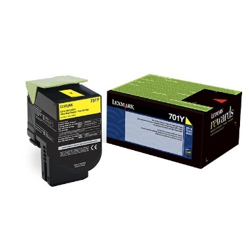 Show details for Lexmark 70C10Y0 Yellow Toner (1000 Yield) Picture of Lexmark 70C10Y0 Yellow Toner (1000 Yield)