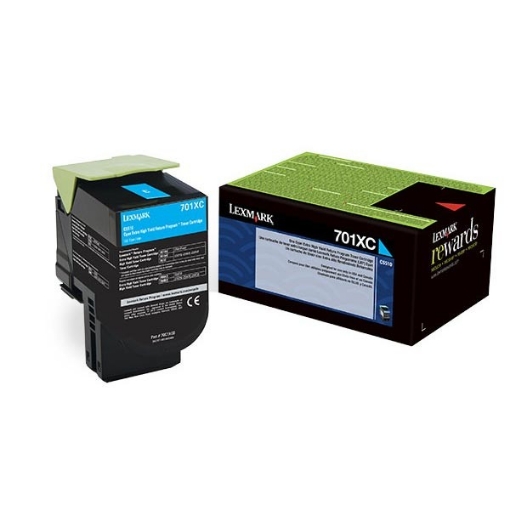 Picture of Lexmark 70C1XC0 (Lexmark #701XC) Black Toner Cartridge (4000 Yield)